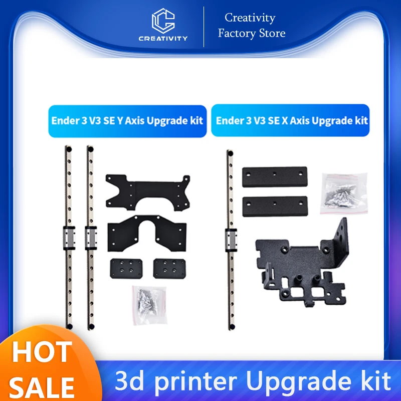 Ender 3 V3 SE 3d printer X Axis Upgrade kit With CNC Backplate MGN9H Linear Rail Guide Dual Y Axis Upgrade kit For ender 3 v3 se