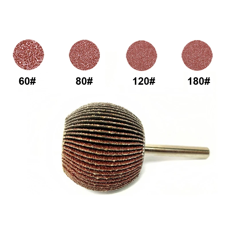 16er-Pack Schleifpapier-Fächerscheiben, 20/30/40/50 mm Durchmesser, 60/80/120/180 Körnung, 1/4" (6 mm) Schaft, Vollsortiment Testmusterset, Schleifwerkzeuge – Detail 3