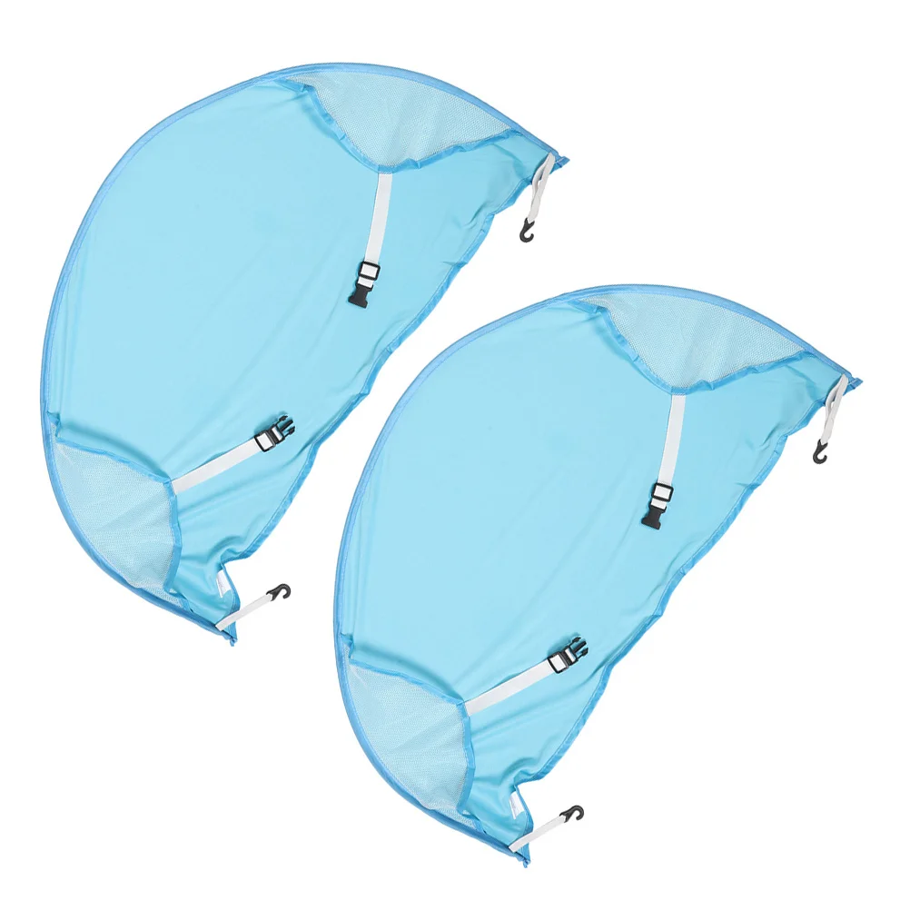 ผ้าคลุมกันแดดรถเข็นเด็กแบบพับได้ 2 ชิ้น ป้องกันรังสียูวี กันลม สำหรับรถเข็นเด็กกลางแจ้งและรถยนต์