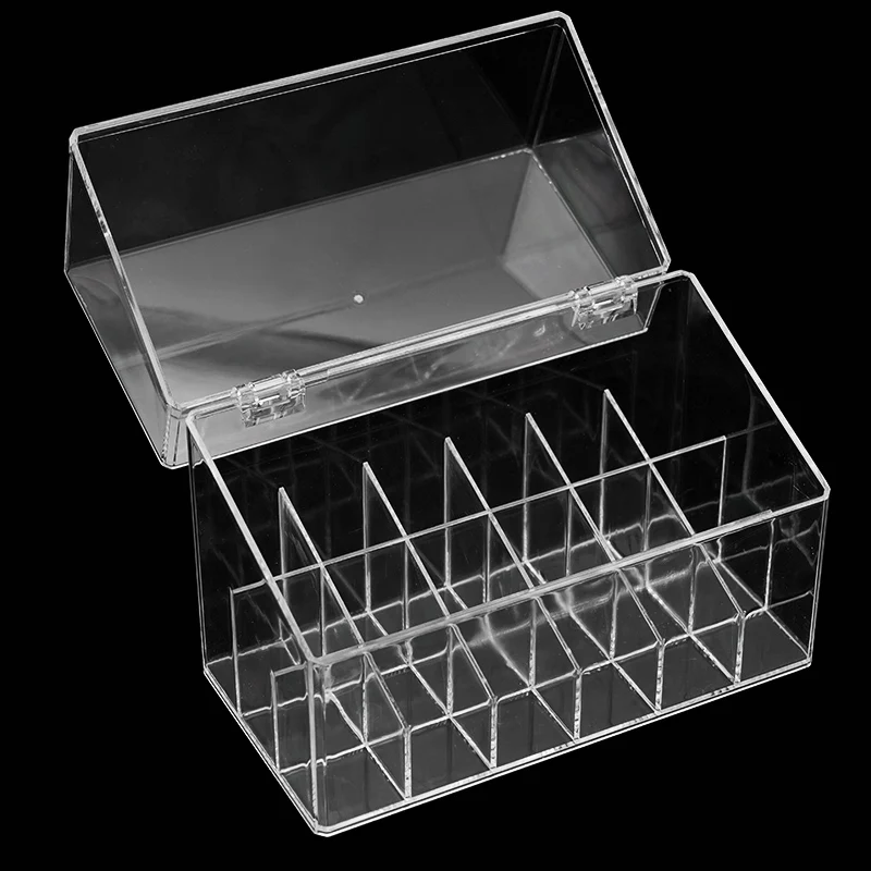 18 Holes Dental Ligature Tie Box Arcylic Orthodontic Ligature Ties Organizer Transparent Place Storage Box Dentistry Supplies