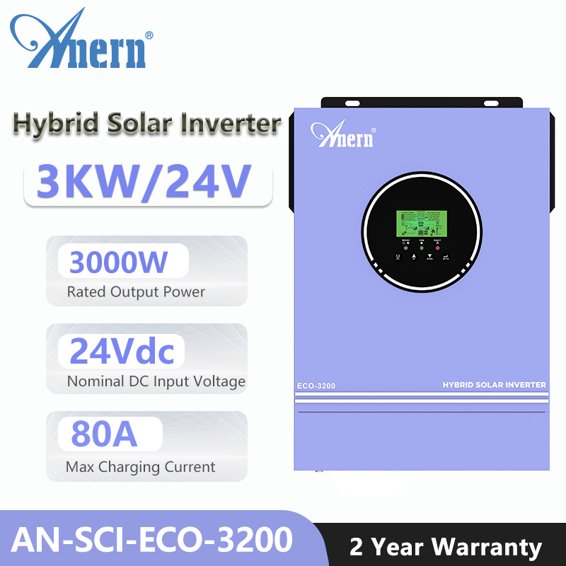  Hybrid Solar Inverter 1KW 3KW 4.2KW 6.2KW 10.2KW Build-in Mppt Controller 500VDC PV Input 230VAC 12V 24V 48V Pure Sine Wave 