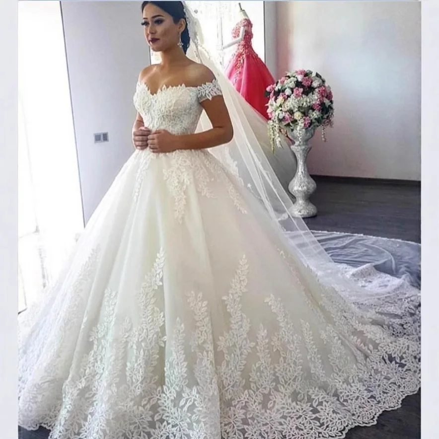 صيف جديد Sle الزفاف الدكتور حجم كبير واحد الكتف تول تنورة قطار المرأة الصينية Faionable منتصف الخصر ثوب #3