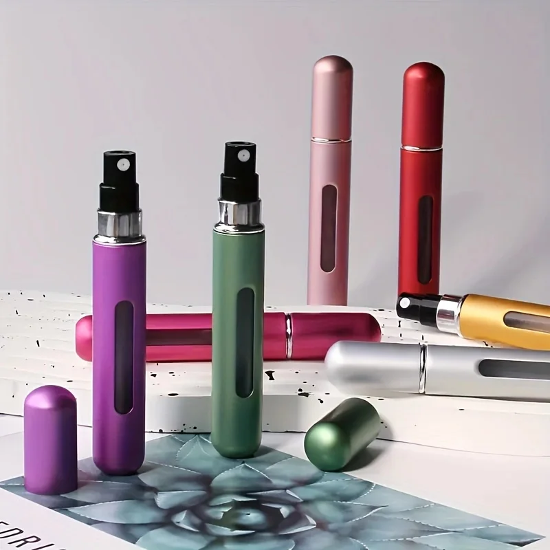 5 pçs recarregável perfume atomizador 8ml 5ml mini garrafa de perfume de viagem portátil perfume spray garrafas para viagem frasco perfume