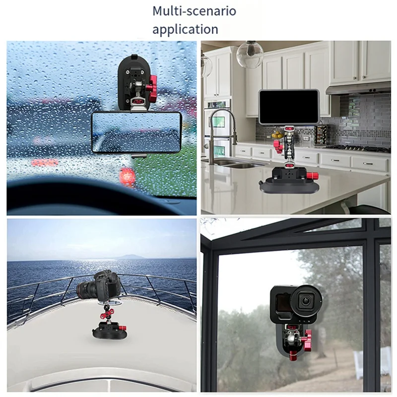 

-A01R Multi-Function Portable Suction Cup Type Car Phone Stand Mobile Fixed Motion Camera Car Suction Cup Stand Durable