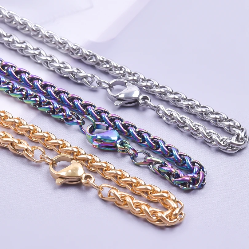 Keel Chains For Jewelry Making Supplies DIY Stainless Steel Chain Collier Acier Inoxydable Necklace Bracelet Handmade Long Chain