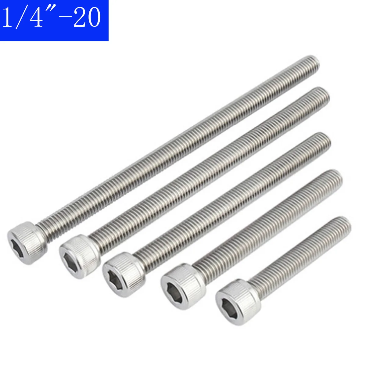 

1/4"-20 304 Stainless Steel Socket Head Cap Screws, US / Inch Coarse Thread Bolts