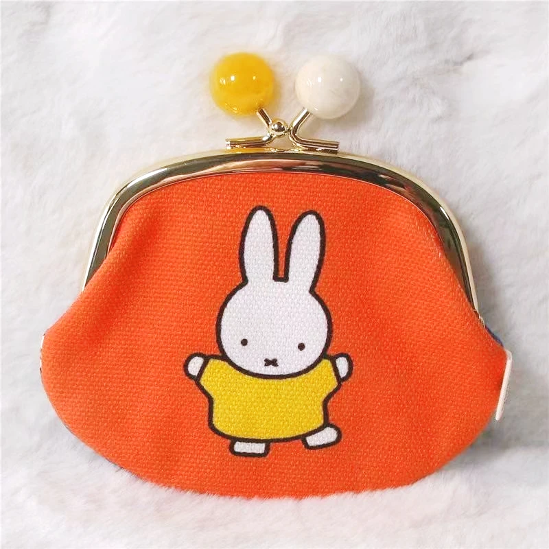 

Каваи ​ Кошелек Miffy с металлической застежкой, милый мультяшный кролик, кошелек для монет, сумка для хранения косметики и ювелирных изделий, органайзер для макияжа, приятный для путешествий