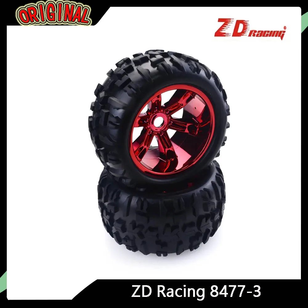

ZD Racing 2Pcs 1/8 Scale Rubber Climbing RC Car Wheels Tires 8477 - Compatible with HSP, Traxxas, HPI and More