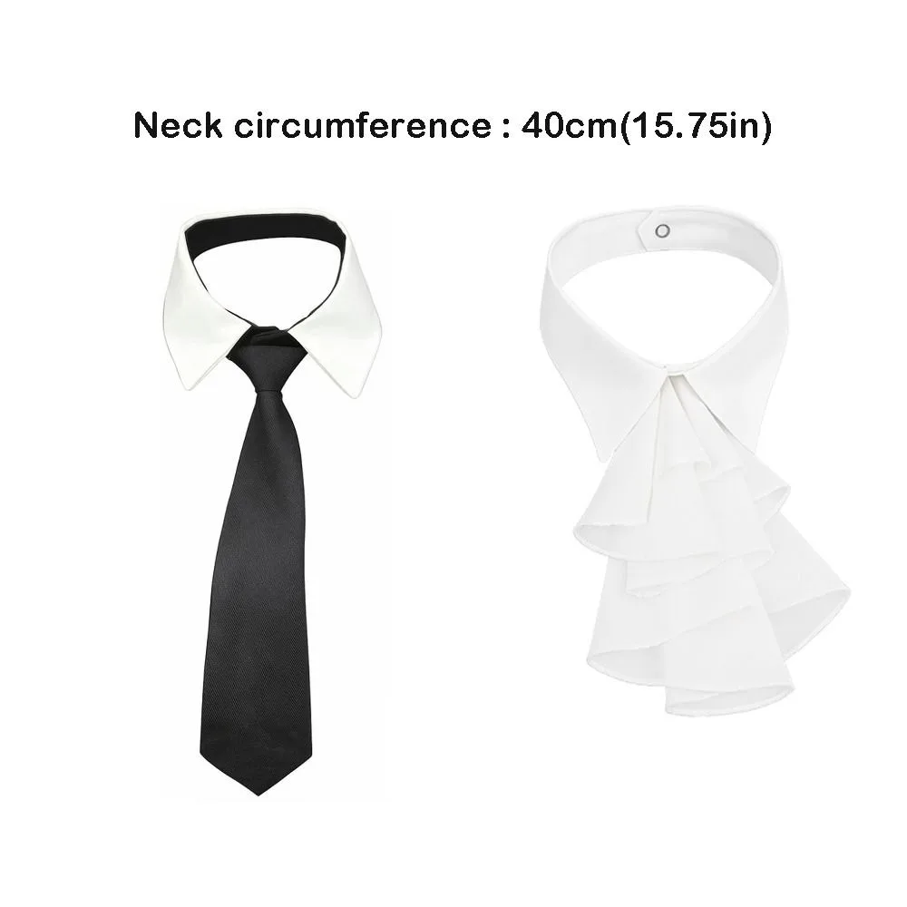 Elegant False Collar Multi-Layer Design Ruffled Style Detachable Collar Detachable Necktie Front Decorative Collar