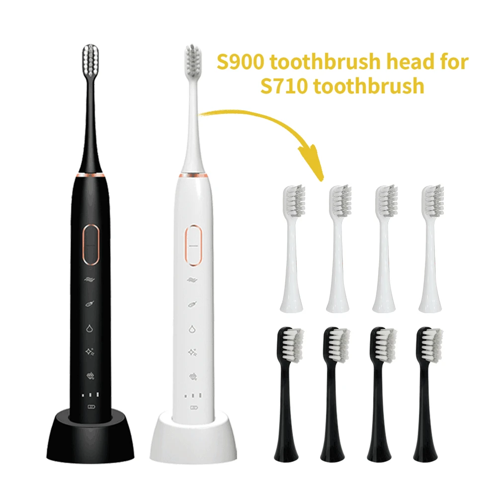 6 Stück/Set Ersatz-Zahnbürstenköpfe für Sarmocare S100 S700 S710 Ultraschall-Schallzahnbürsten, Weiche Bürstenköpfe – Detail 8