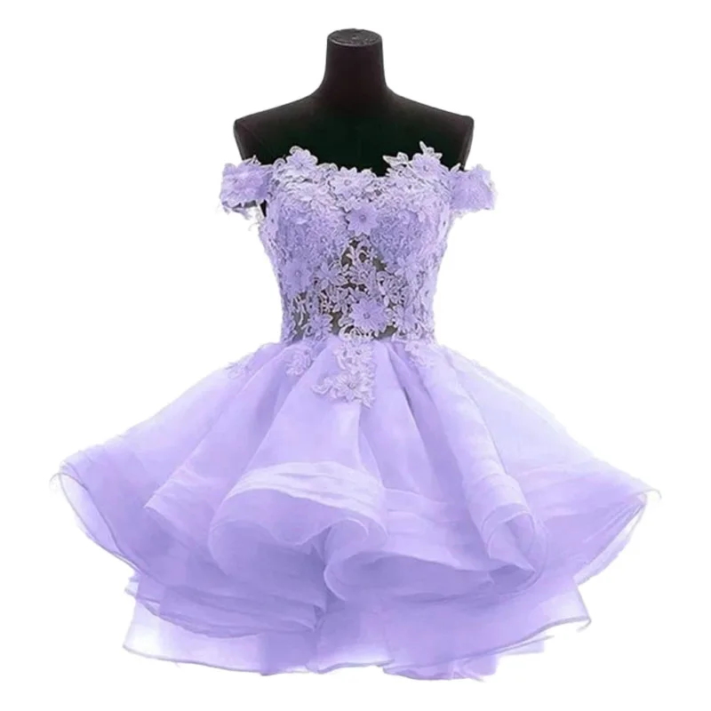 Manray neue schöne kurze Ballkleider Schatz Blumen Organza Heimkehr Abschluss Abschluss kleid formelle Party kleid