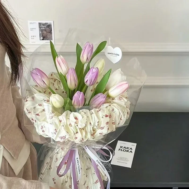 10 Stück rosa Schleife Sydney Papier handgeknetetes Papier Baumwollpapier Blumenstrauß Blumen Geschenkpapier kleines Geschenkverpackungspapier – Detail 8