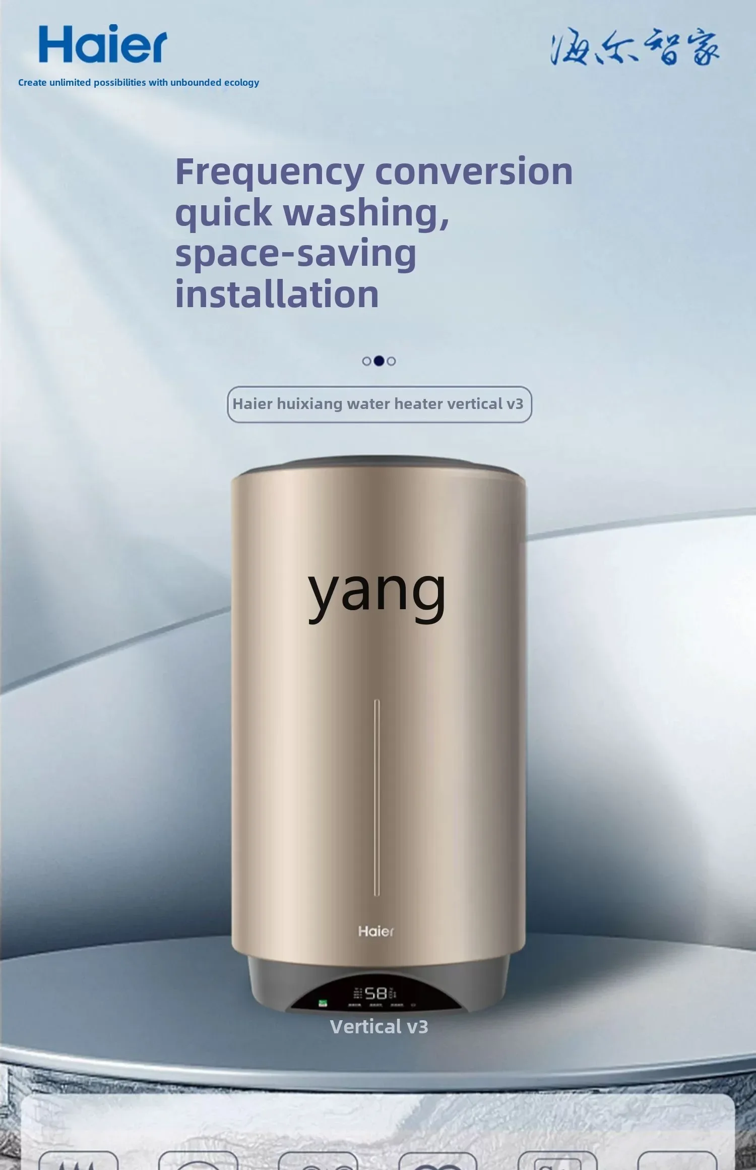 سخان مياه كهربي عمودي CX للحمام المنزلي عمودي 60 لتر 50 لتر حجم صغير تخزين سريع للحرارة نوع المياه