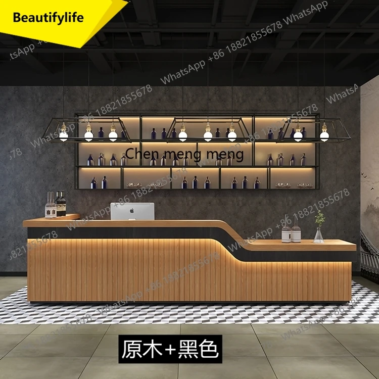 X188 Coffee shop bar table coffee shop billiards hall checkout page milk tea bar reception desk