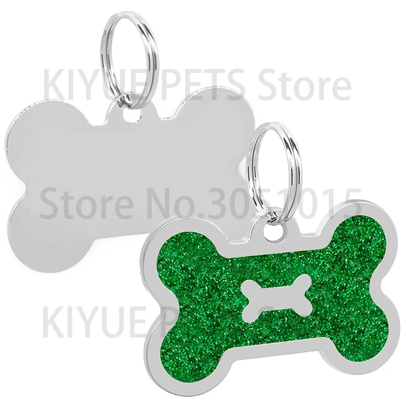 New 20 Pcs Personalized Bone Dog ID Tag Engraved Pet ID Name Puppy Dog Tag Pendant Collar Puppy Collar Dog Pendant Accessories