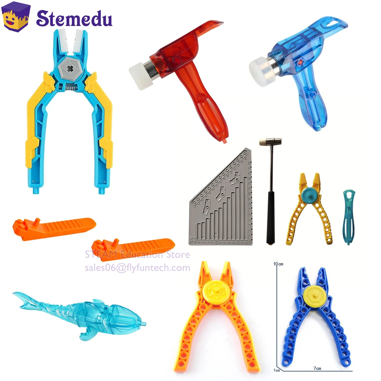 Kit d'outils pour blocs de construction, outils de séparation compatibles avec les pièces techniques Legoeds, marteau multifonctionnel, pinces, pincettes