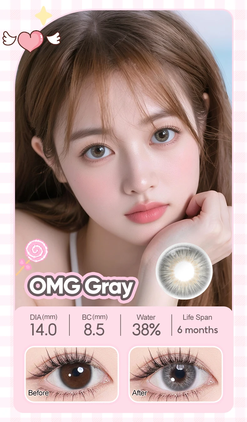 (0,00~-6,00) MAGISTER 16/14,5mm Big Eyes Graduierte Kontaktlinsen mit Dioptrien Braune Kosmetische Schwarze Kontaktlinsen 6 Monate – Detail 10