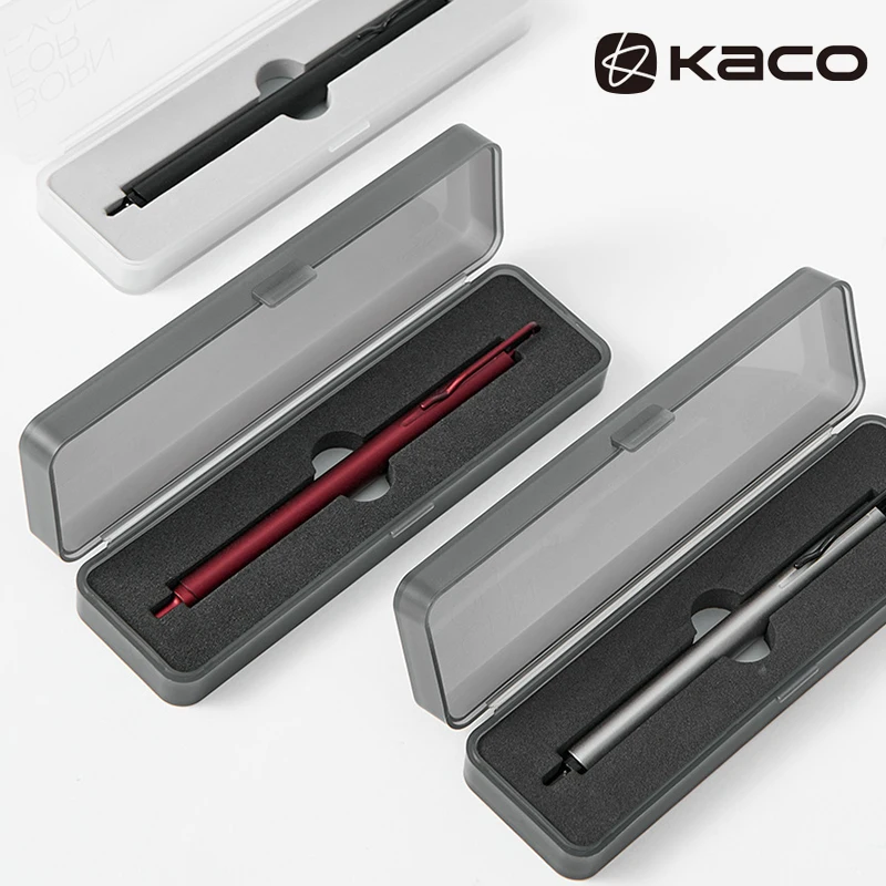 Kaco KLIP Metal Signature Pen 0.5mm Black Ink Boligrafo Gel Business Stylos With Pen Clip School Office Meeting Writing Supplies