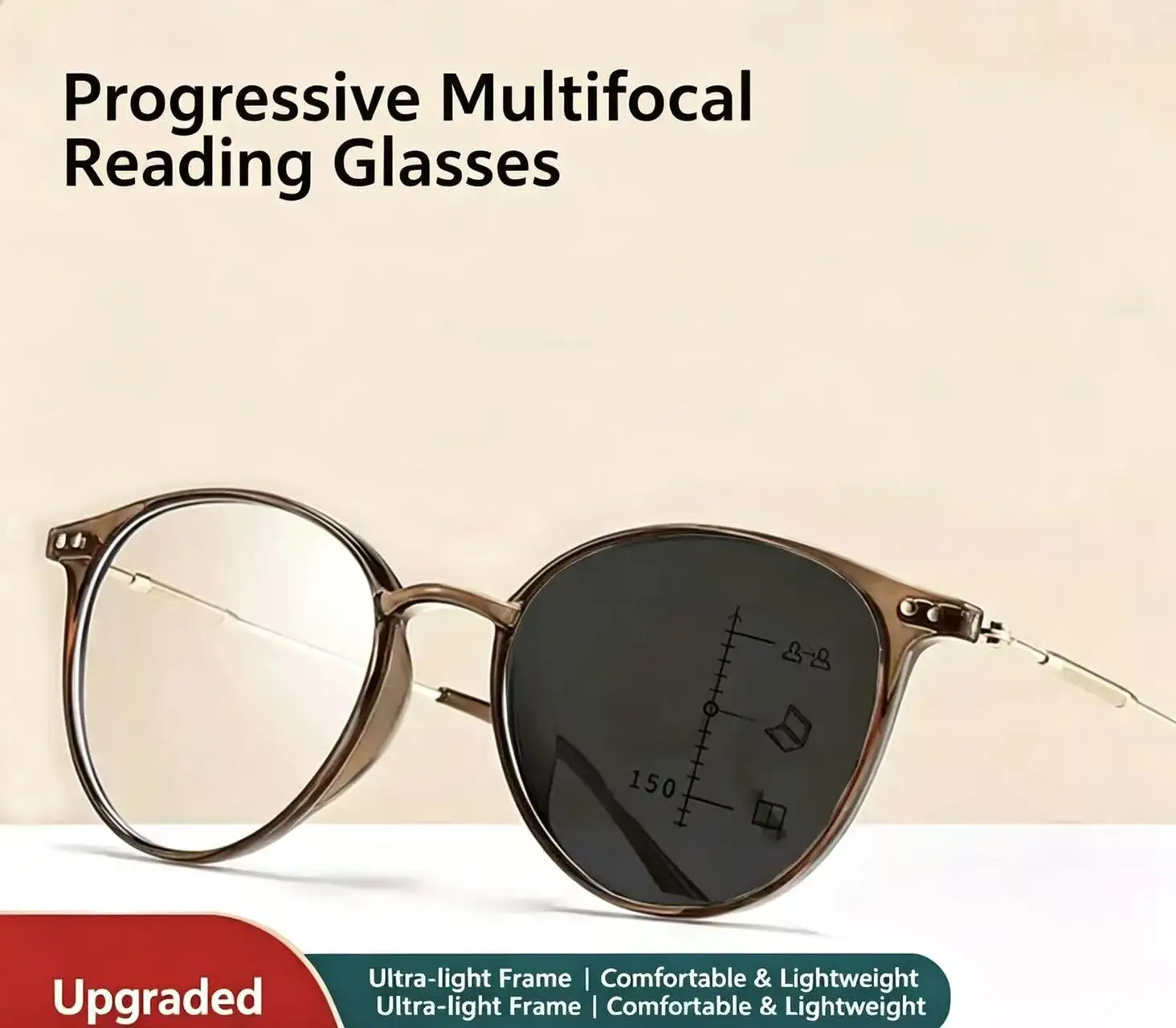 Lunettes photochromiques de luxe, nouvelles, pour femmes et hommes, rondes, progressives, multifocales, de lecture, à changement de couleur, pour vision de près et de loin, tendance