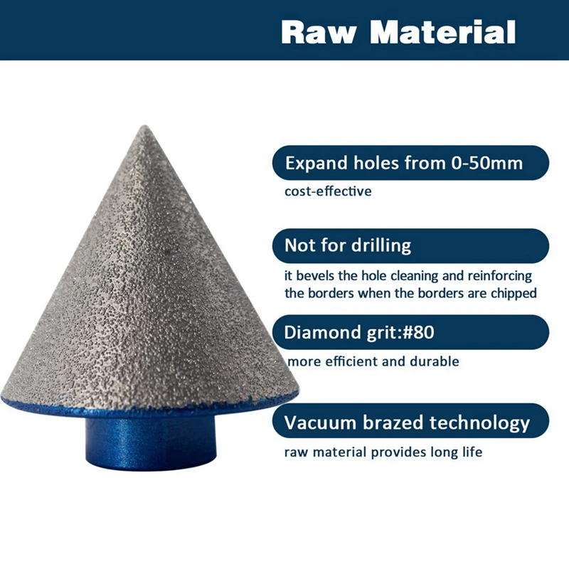 HOT! Diamond Bevel Drill Bits For Enlarging And Finishing Existing Holes In Tile, Marble, Glass And Ceramics