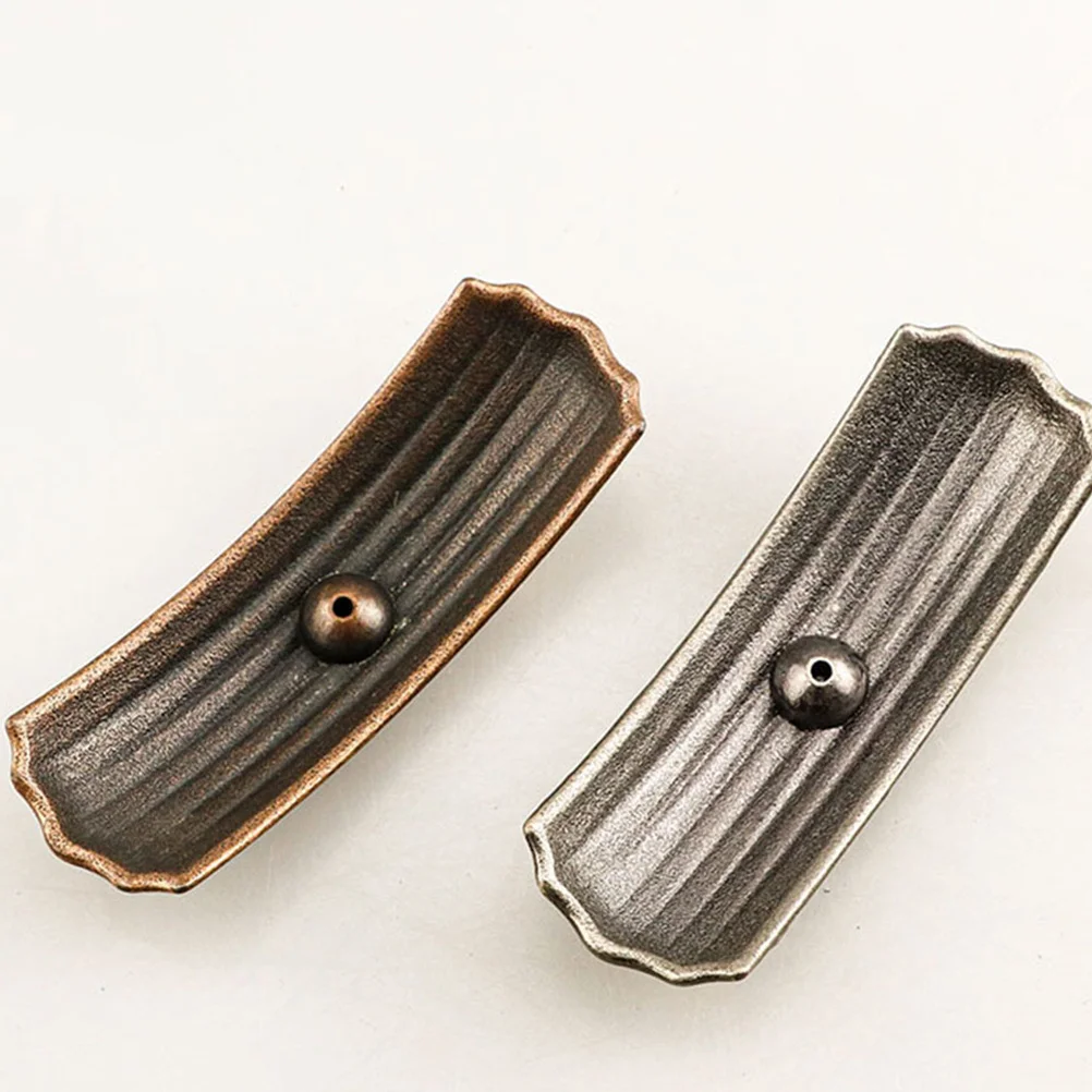 

2Pcs Miniature Compact Incense Burner Unique Design Multi-Functional Use Sage Burning Sticks Holder Retro Incense Stove