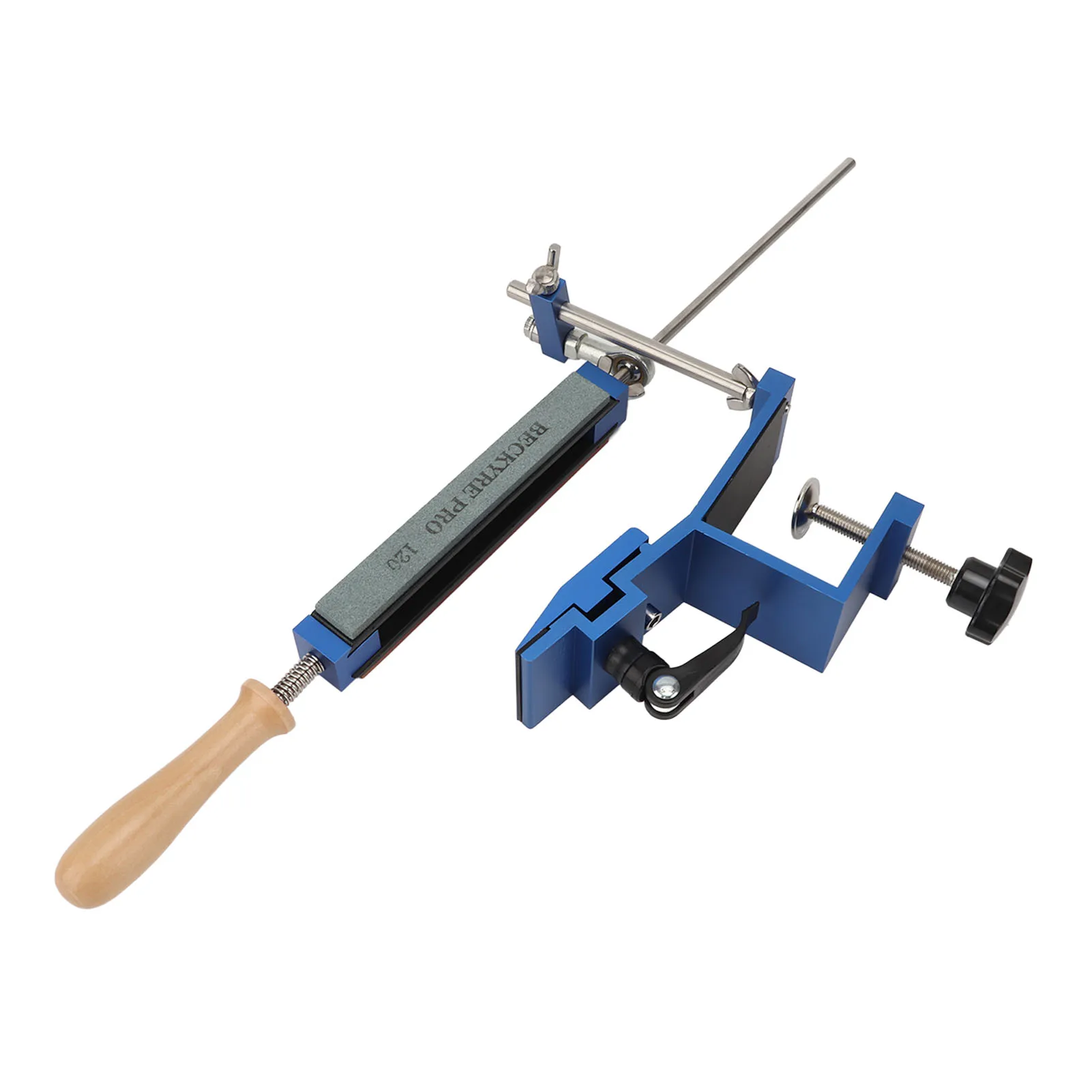 Kitchen Knife Sharpener System Kitchen Knife Sharpener System with 4 Whetstones Professional Flip Fixed Angle Stainless Steel