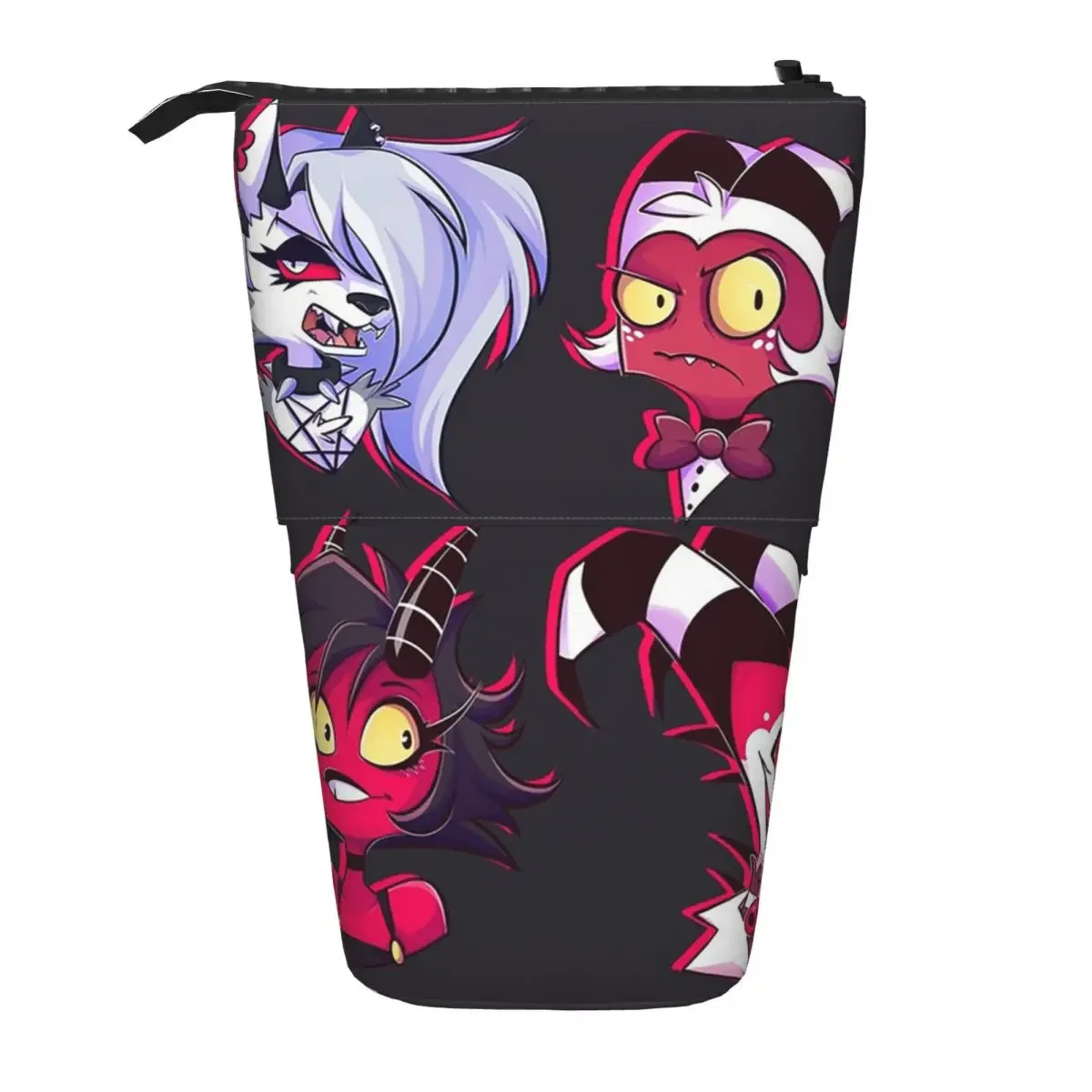 Loona Collage Helluva Boss Anime Reversible Pencil Case for Boys Girls School Pen Box Pencil Bag Stationery Supplies