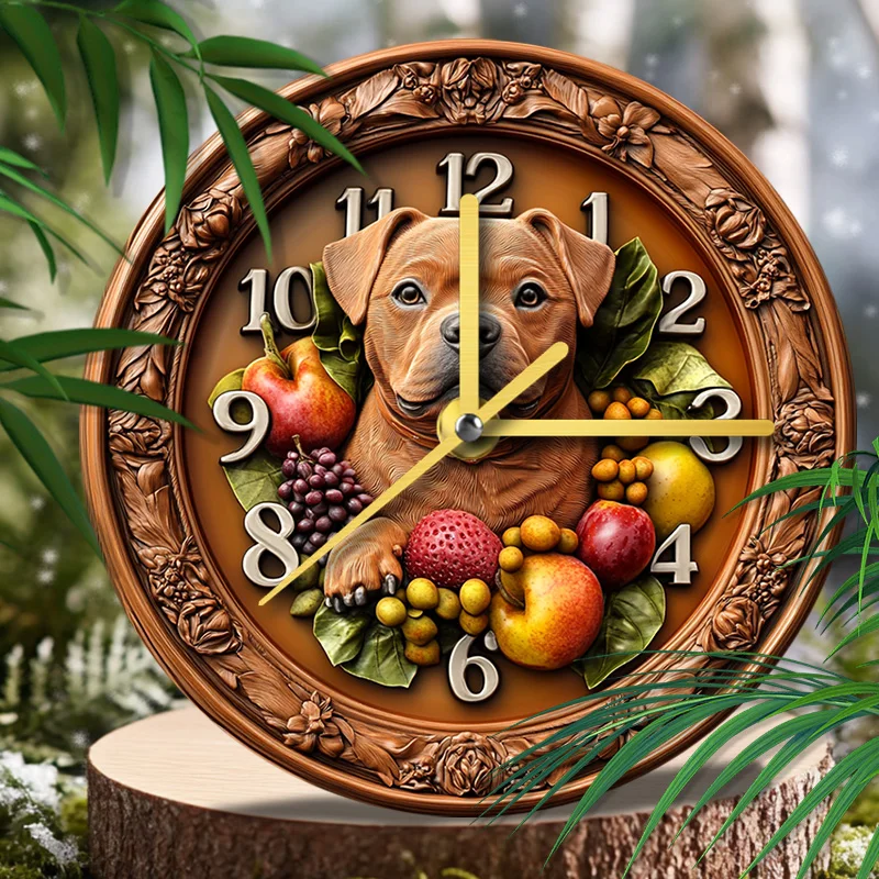 American Staffordshire Terrier Pet Clock Unique Cat & Dog Memorial Gift for Pet Lovers, Ideal for Christmas & Home Décor