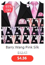 Barry.Wang Neuheit Seide Männer Krawatte Taschentuch Manschettenknöpfe Set Jacquard Tier Dinosaurier Fledermaus Gravat Krawatte Für Männliche Hochzeit Business – Detail 6