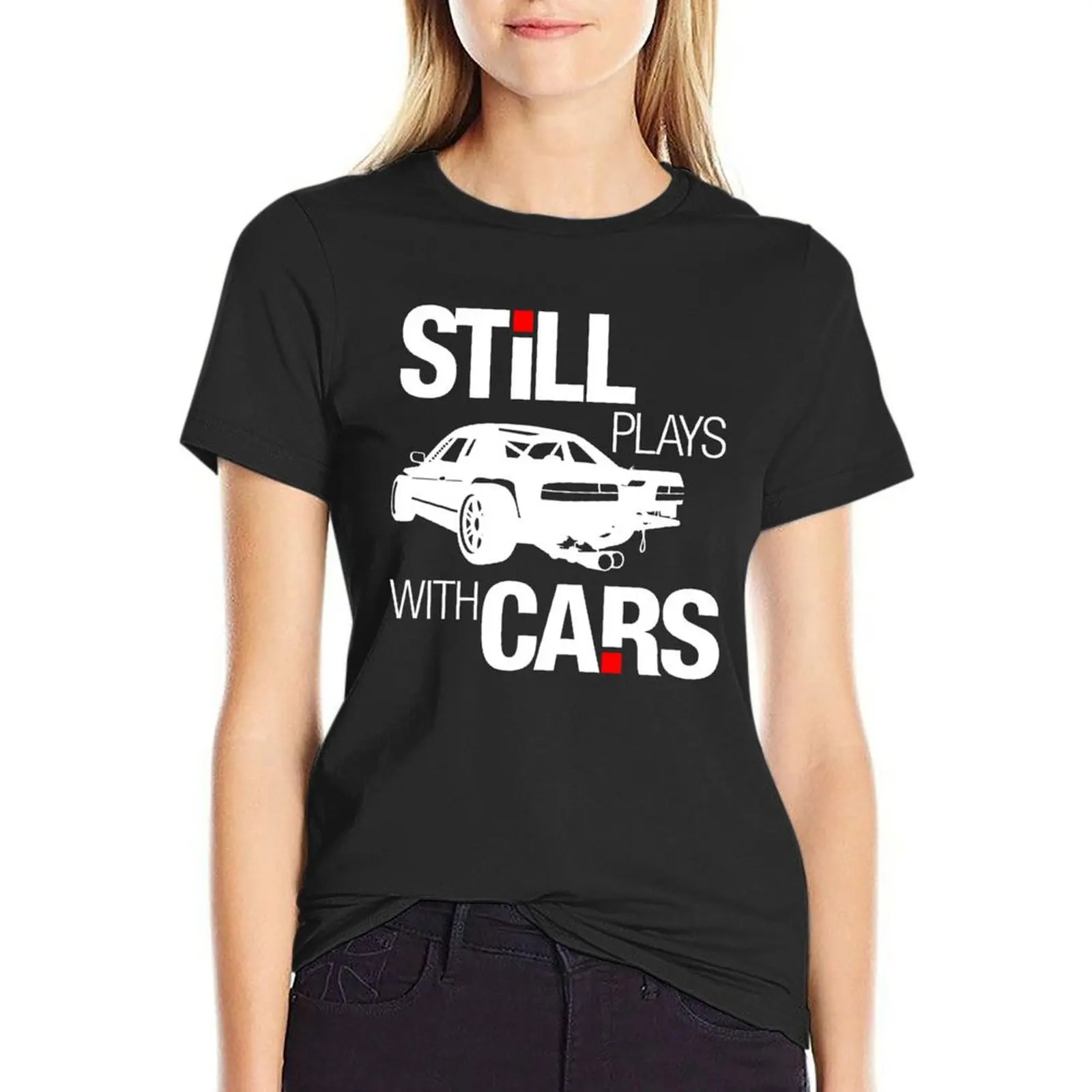 

Still plays with cars (2) T-Shirt Aesthetic clothing summer tops cute tops Women clothing