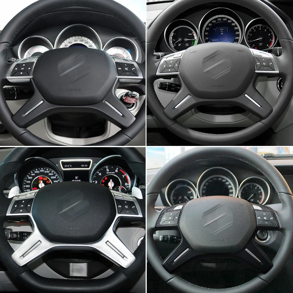​Car Steering Wheel Cover Panel Trim Replacement For Mercedes Benz C E M ML GL GLS G Class W204 W212 W166 W463  0994640513 - view 6