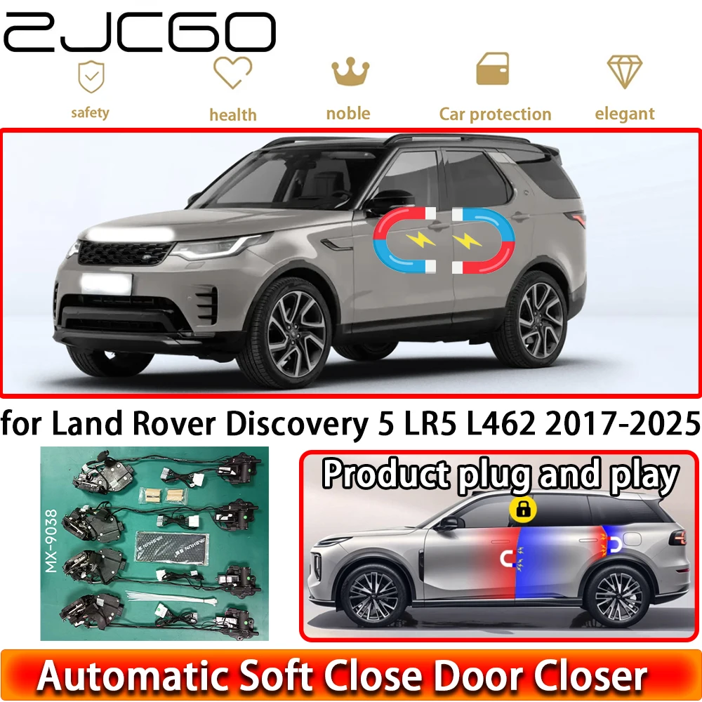 

ZJCGO for Land Rover Discovery 5 LR5 L462 2017-2025 OEM Soft Close Door Kit Power Closing Latch System Auto Pull Door Easy Close