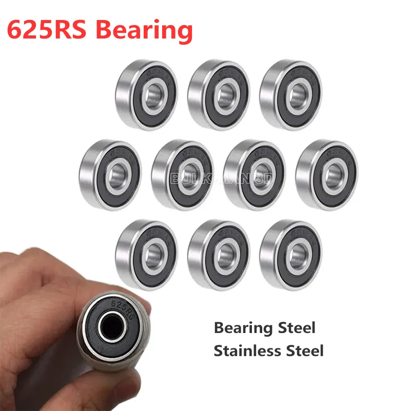 1-200pcs/Lot High Precision 625RS V Groove Ball Bearings 5x16x5mm For CNC V Slot Wheel Kits,3D Printer