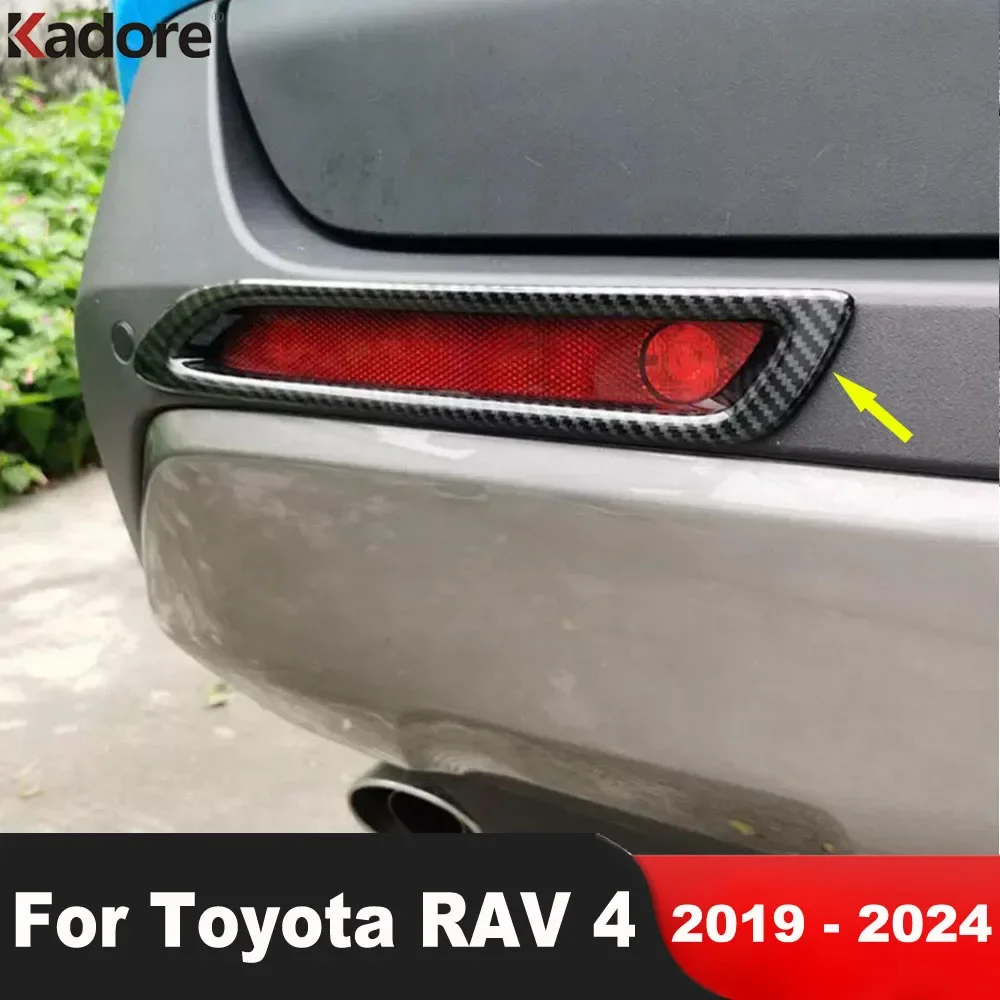 Für Toyota RAV4 RAV 4 2019-2021 2022 2023 2024 Chrom Hinten Nebel Licht Lampe Abdeckung Trim Schwanz stoßstange Nebel Lampe Borte Auto Zubehör