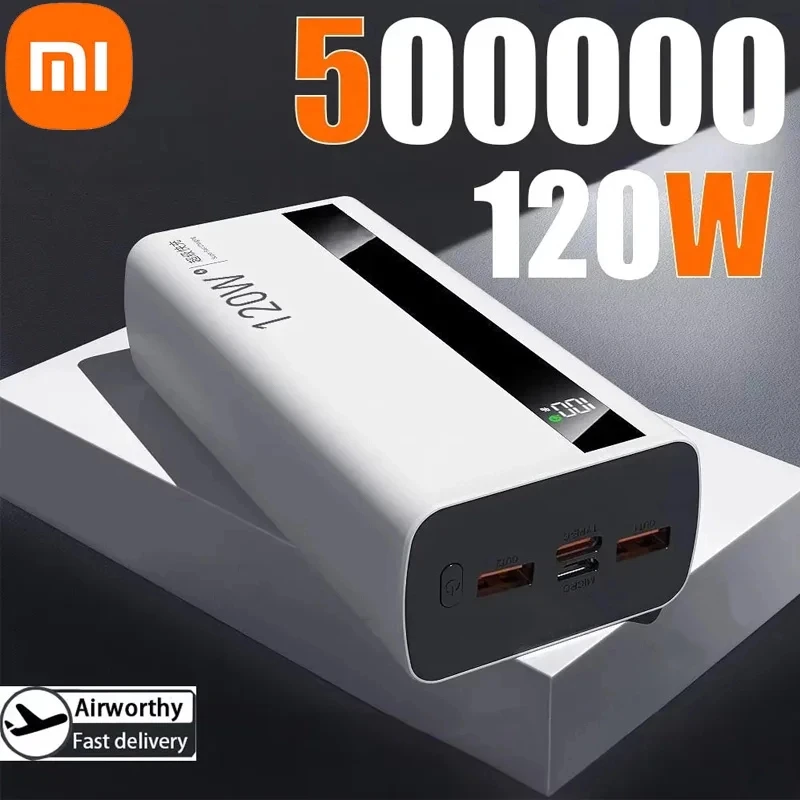 XIAOMI 50000mAh قوة البنك 120 واط شحن سريع قدرة عالية شاحن بطارية محمول موبايل باور بانك آيفون سامسونج هواوي