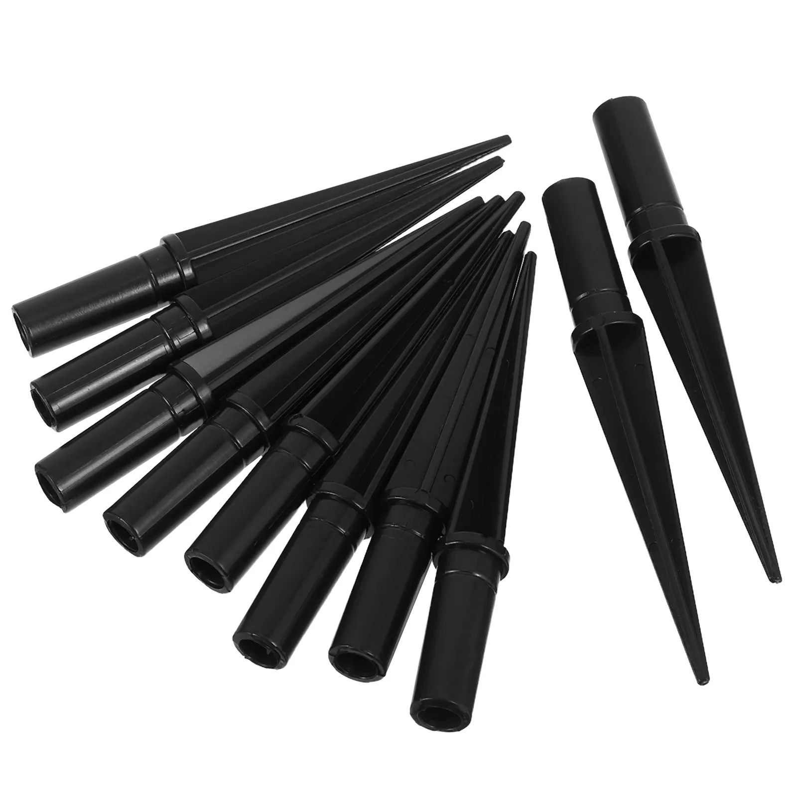 10Pcs Plastic Garden Lamp Stake Solar Lamp Spike Replacement Ground Stake Spike Outdoor Light Stakes Lawn Garden Accessories