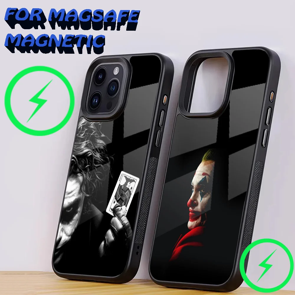 Happy F-Face J-Joker Phone Case For iPhone 15,14,13,12,11,Plus,Pro,Max Mini Magsafe Magnetic Wireless Charging