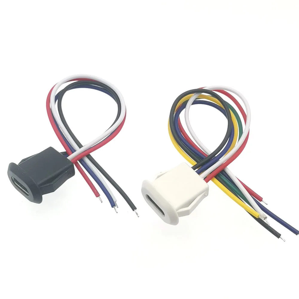 USB-C 2pin 4pin 5pin wysokoprądowe gniazdo ładowania z danymi TYPE-C żeńskie typ C PH2.0 wodoodporne złącze żeńskie Jack
