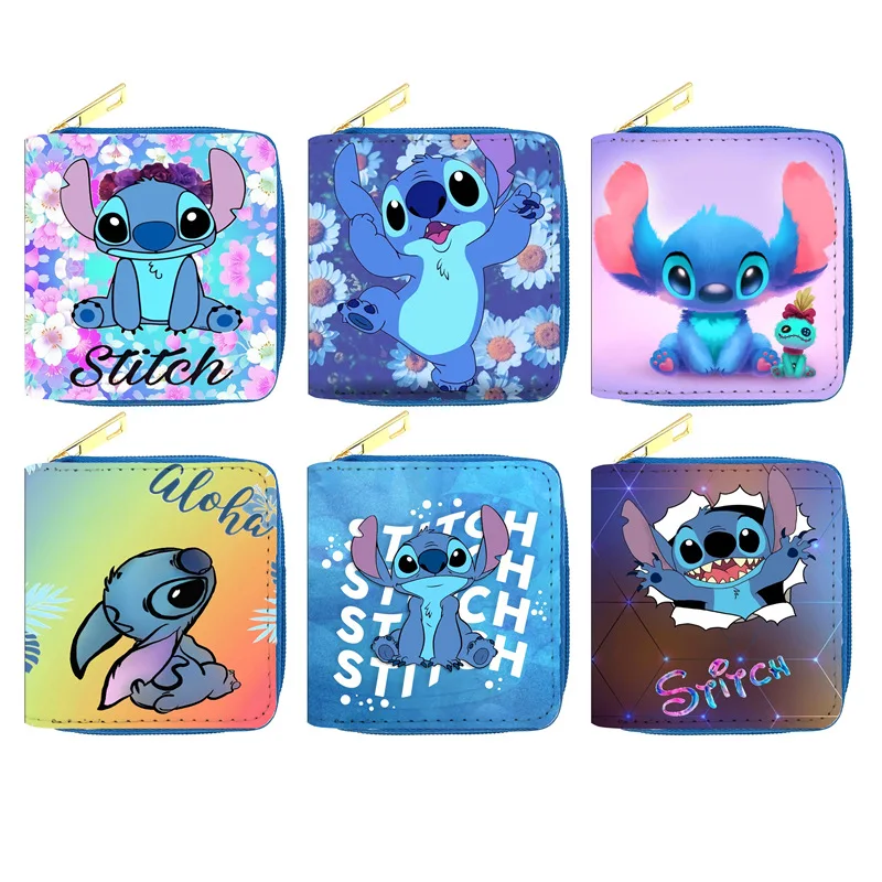 

Disney Stitch Fashion Long Cartoon Wallet Zipper Printing Student Cartoon Wallet Coin Purse Card Package Cute Bank Card Package