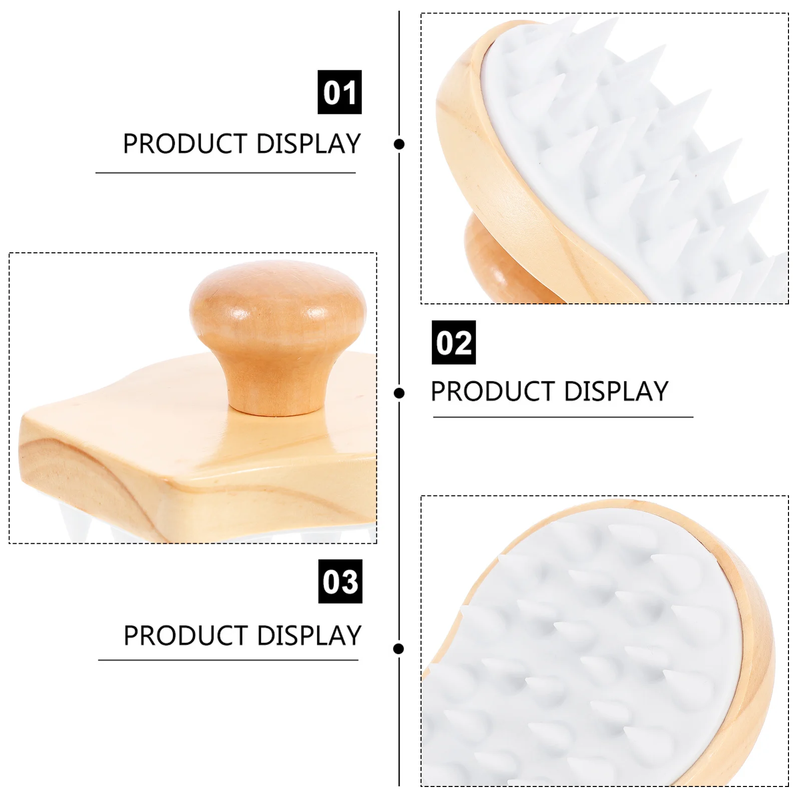 

Щетка для массажа кожи головы с деревянной ручкой, силиконовый шампунь, расческа для чистки волос, расслабляющая щетка для мытья головы, снятие стресса, подходит для влажной и сухой уборки