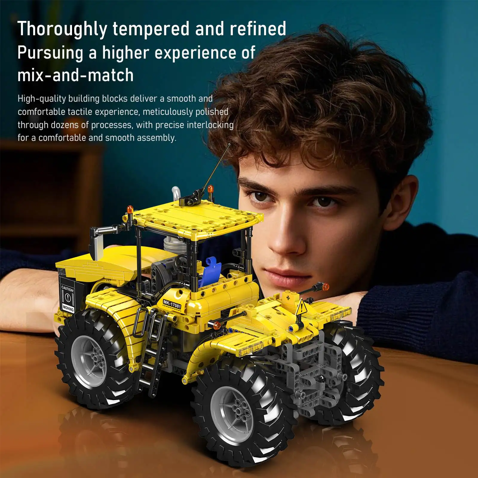 รถแทรกเตอร์แบบประกอบได้ Challenger 17081 จำนวน 1300 ชิ้น โมเดลยานพาหนะการเกษตรขนาดใหญ่ สำหรับผู้ใหญ่และเด็ก ของเล่นเสริมพัฒนาการ DIY ของขวัญ