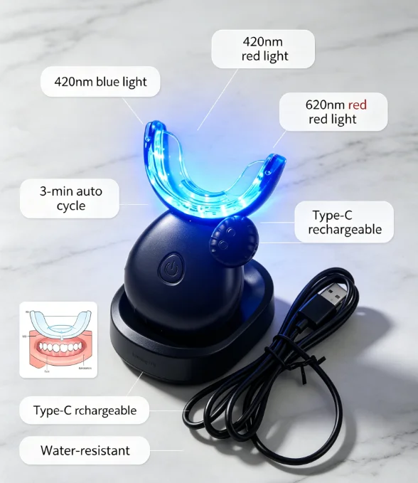 

Dental Care Light Therapy for Mouth Ulcers & Gum Repair Fast Healing