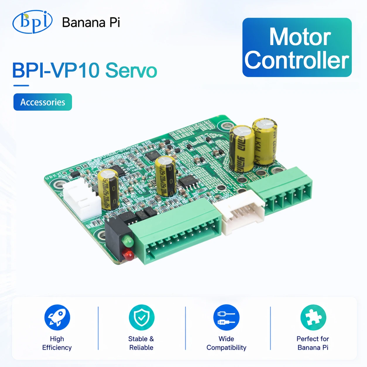 Banana Pi BPI-VP10 Servo Motor Controller Board with Fortior FU7512L High-Precision Motion Control for Robotics Controller Board