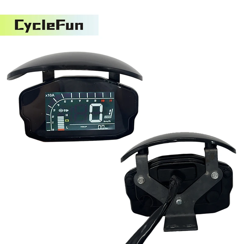 

DKD Display Speedometer 48v-72v 96v ONE-LIN Protocol with Wind Deflector Sun Visor for Votol Fardriver Controller