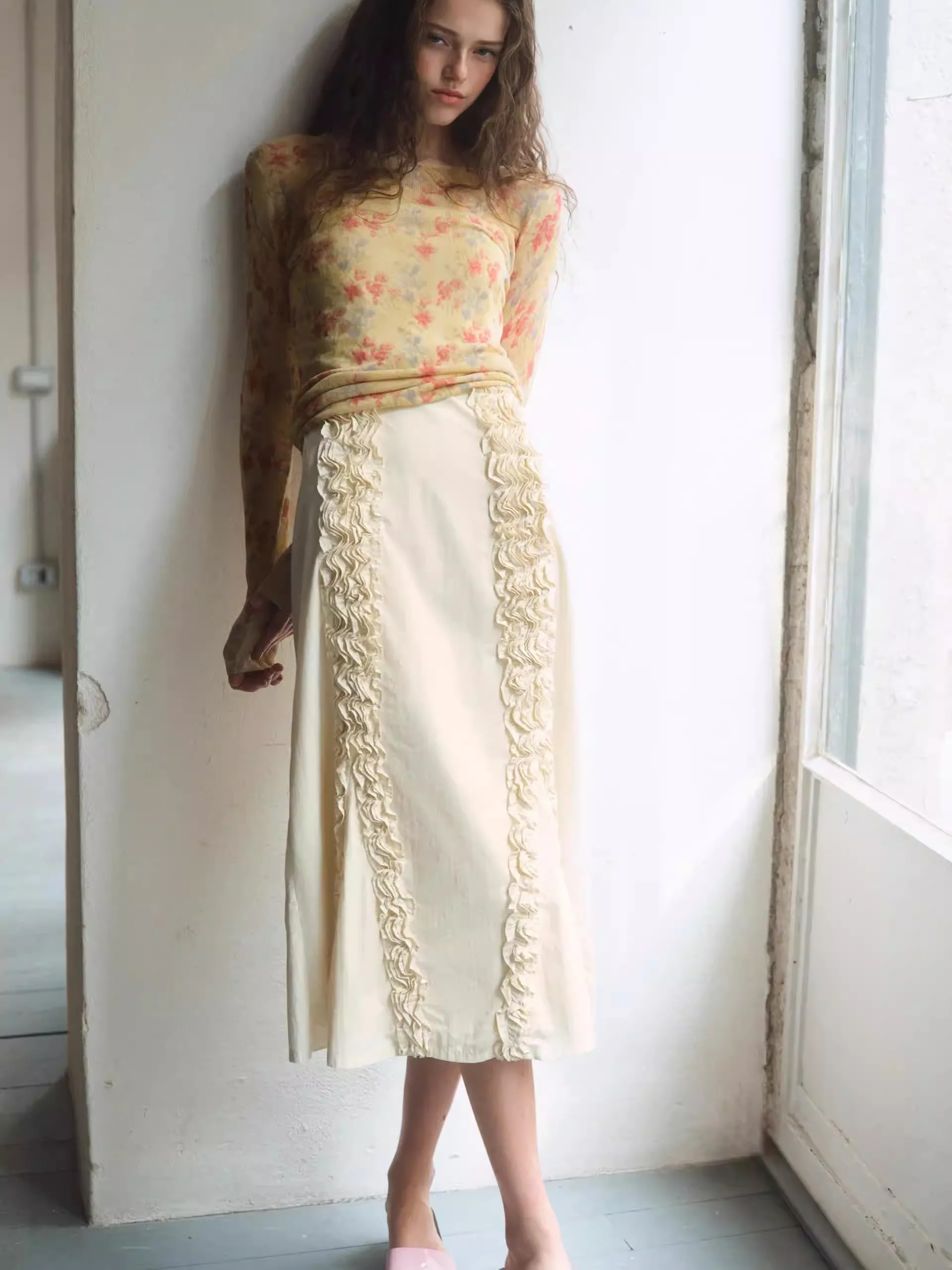 

Spring New Arrival Women's Long Sve Floral Print Knitted Top Retro Chinese Sle ZA2026 Ethnic Stage Costume Ladies' Knitwear