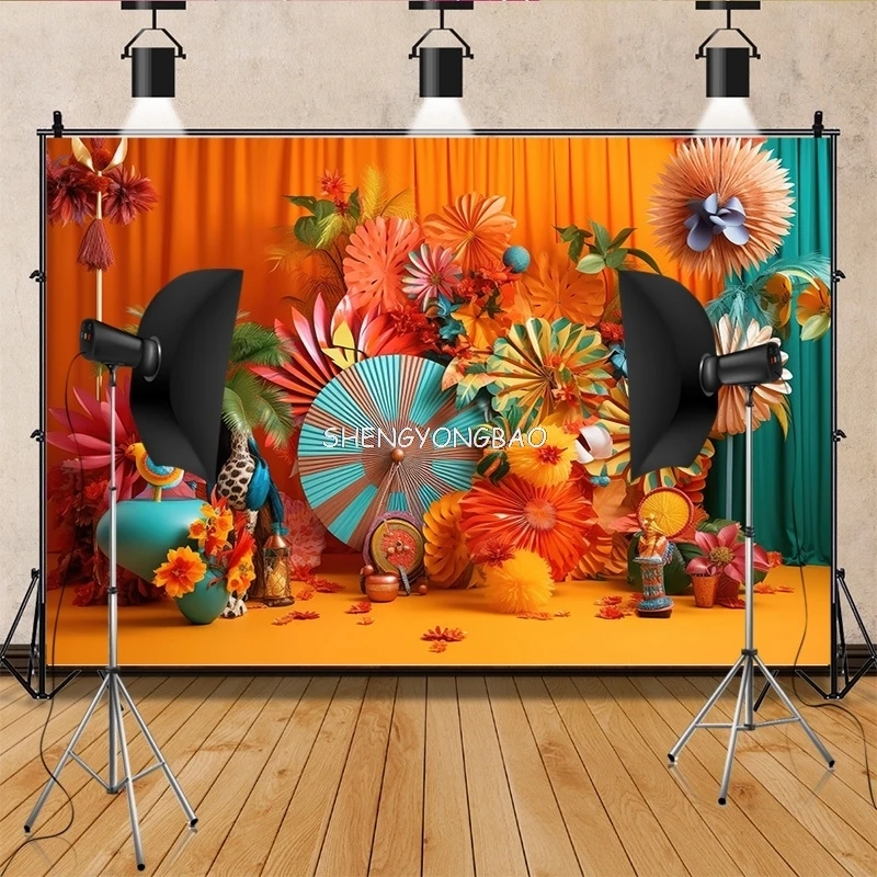 Summer Beach Digital Printed Photography Backdrops Tropical Holiday Children Baby Birthday Party Photo Studio Background RD-04