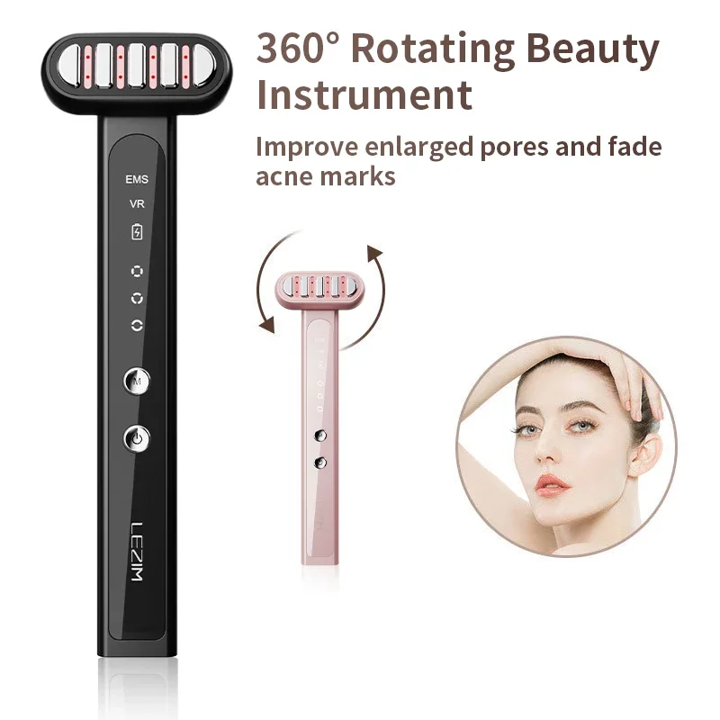 NEW 360° Face Eye Beauty Device Facial Face Eyes Massager Wand Reduce Wrinkles Anti-Aging Skin Care Tools EMS LED Display