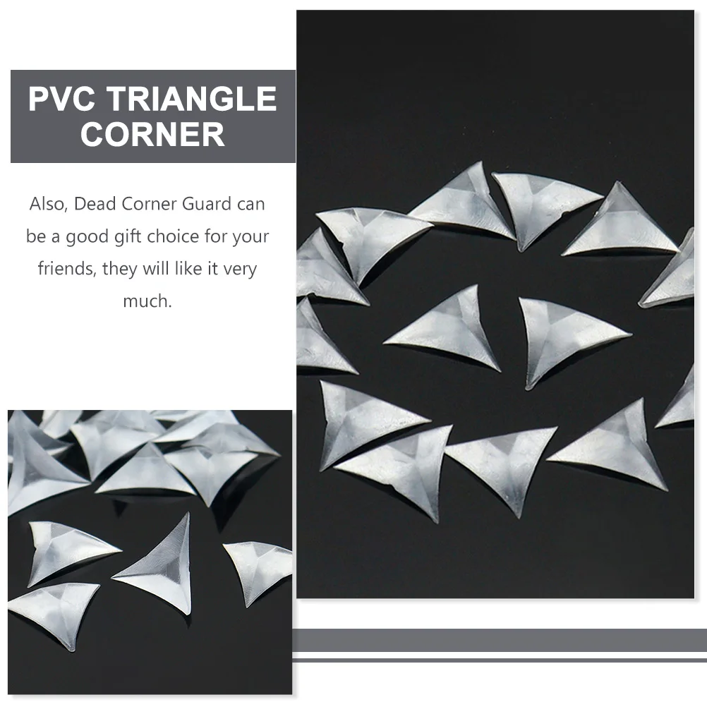 

400 Pcs Dust Corner Protectors Transparent Triangle Guards for Drawers Stairs Furniture Anti Dust Hardware