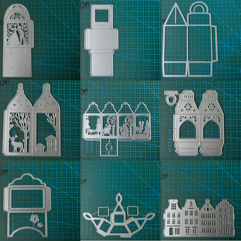 metal cutting dies Folding box envelope die mold Scrapbook paper craft knife mould blade punch Embossing stencils template
