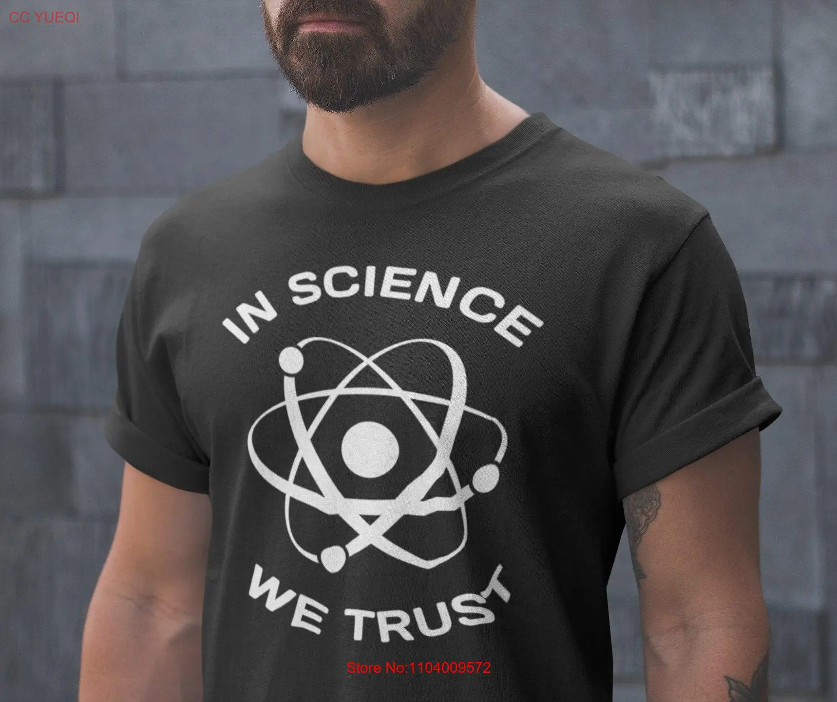 In Science We Trust T Shirt Lover Scientist Scientific Clothing Humanist AtheisT Teacher  long or short sleeves